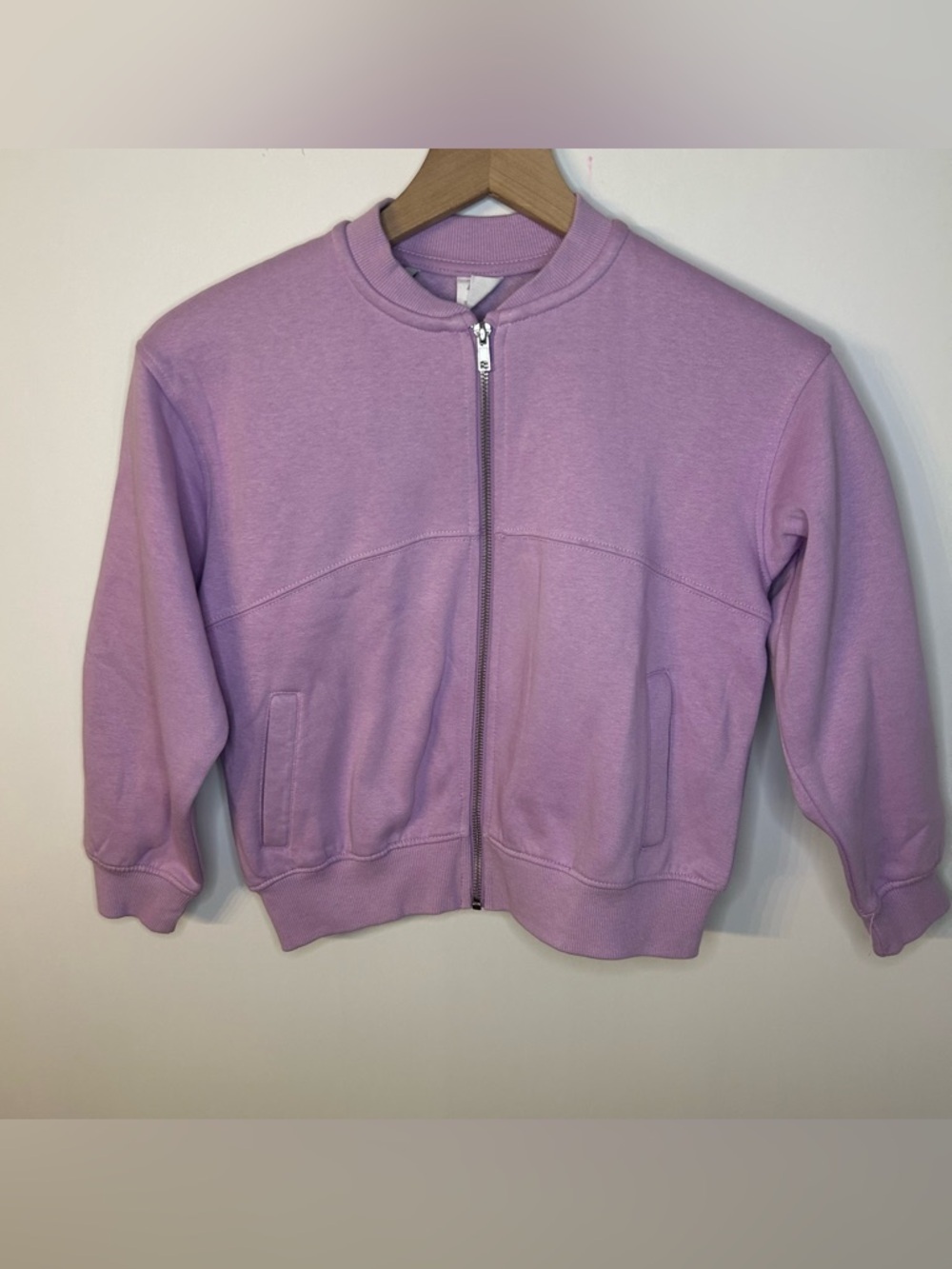 *NWT* Zara Girl’s Purple Zip Up Sweatshirt Bomber Jacket, Size 9